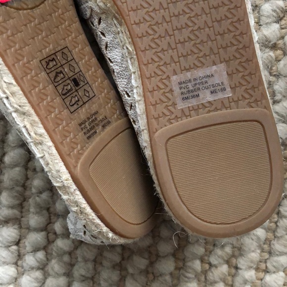 Michael Kors Beige Laser Cut Espadrille Flats - Picture 4 of 5
